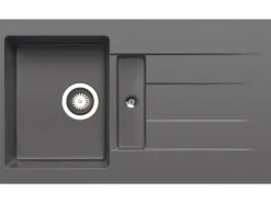 Pyramis Küchenspüle Athlos (86x50) 1 1/4B 1D, Pyragranite Iron Grey