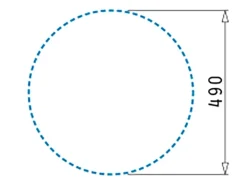 Pyramis Pyragranitespüle Alazia Rund 1B Ø 51 cm Volcano