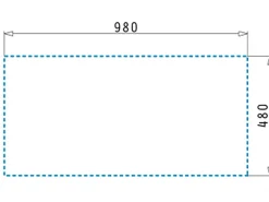 Pyramis Pyragranitespüle Athlos 1 1/2B 1D 100 cm x 50 cm Volcano