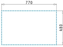 Pyramis Pyragranitespüle Alazia 1B 1D 79 cm x 50 cm Volcano