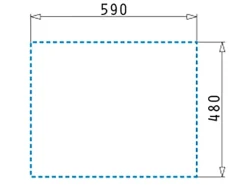 Pyramis Pyragranitespüle Istros 1B 61 cm x 50 cm Volcano