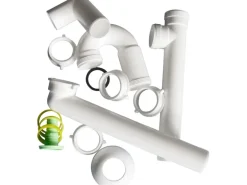 Pyramis Raumsparsiphon für Spülen mit einem Becken