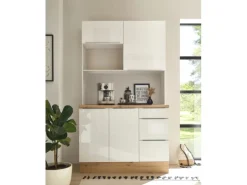 Respekta Buffet zu Küchenzeile Marleen Artisan-Eiche Weiß