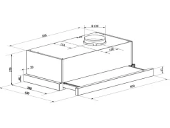 Respekta Dunstabzugshaube CH4138IXC mit Edelstahlblende 60 cm EEK: C