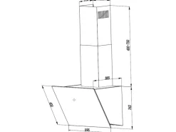 Respekta Dunstabzugshaube CH89060W Kopffrei 60 cm Weiß