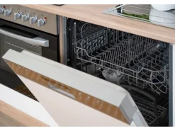 Respekta Economy Küchenzeile KB280ESWSC 280 cm Weiß-Eiche Sägerau