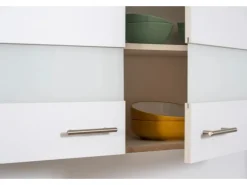 Respekta Economy Küchenzeile KB280ESWSC 280 cm Weiß-Eiche Sägerau