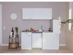 Respekta Economy Küchenzeile KB180WWC 180 cm Weiß