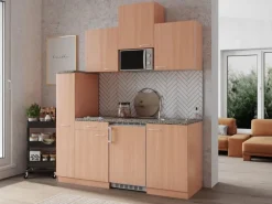 Respekta Economy Küchenzeile KB180BBMIC 180 cm Buche