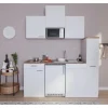Respekta Economy Küchenzeile KB180WWMIC 180 cm Weiß