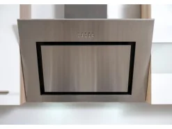 Respekta Economy Küchenzeile KB220ESWSC 220 cm Weiß-Eiche Sägerau Glänzend