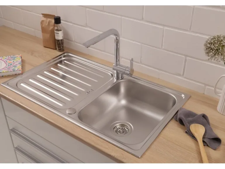 Respekta Edelstahlspüle Riverside 86 cm x 50 cm