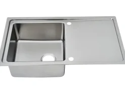 Respekta Einbauspüle Chicago 86 cm x 50 cm Edelstahl