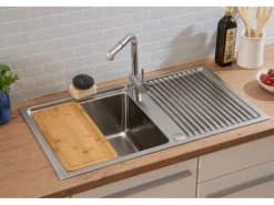 Respekta Einbauspüle Chicago 86 cm x 50 cm Edelstahl