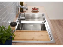 Respekta Einbauspüle Chicago 86 cm x 50 cm Edelstahl