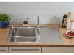 Respekta Einbauspüle Chicago 86 cm x 50 cm Edelstahl