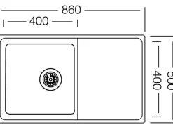 Respekta Einbauspüle Chicago 86 cm x 50 cm Edelstahl