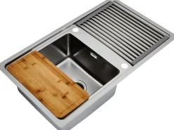 Respekta Einbauspüle Chicago 86 cm x 50 cm Edelstahl