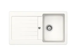 Respekta Einbauspüle Massivgranit Austin 100 cm x 50 cm Weiß