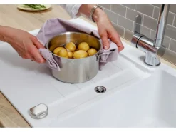 Respekta Einbauspüle Massivgranit Austin 100 cm x 50 cm Weiß