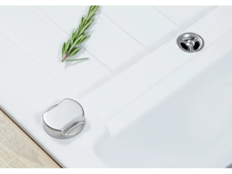 Respekta Einbauspüle Massivgranit Austin 100 cm x 50 cm Weiß