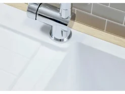 Respekta Einbauspüle Massivgranit Austin 100 cm x 50 cm Weiß