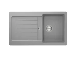 Respekta Einbauspüle Massivgranit Austin 86 cm x 50 cm Grau