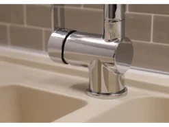 Respekta Einbauspüle Massivgranit Austin 100 cm x 50 cm mit Zusatzbecken Vanile