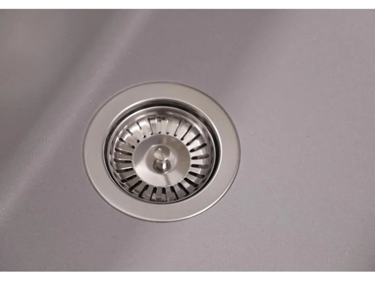 Respekta Einbauspüle Massivgranit Austin 100 cm x 50 cm mit Zusatzbecken Grau