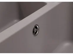 Respekta Einbauspüle Massivgranit Austin 100 cm x 50 cm mit Zusatzbecken Grau