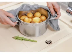 Respekta Einbauspüle Massivgranit Austin 86 cm x 50 cm Vanille