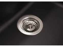 Respekta Einbauspüle Massivgranit Austin 100 cm x 50 cm mit Zusatzbecken Schwarz