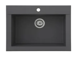 Respekta Einbauspüle Mineralite Ohio 66 cm x 50 cm Betongrau