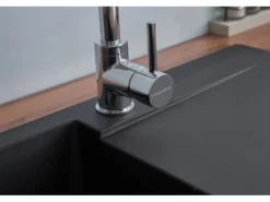 Respekta Einbauspüle Mineralite Denver 78 cm x 44 cm Schwarz