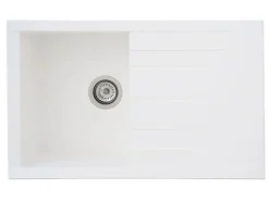 Respekta Einbauspüle Mineralite Houston 80 cm x 50 cm Weiß