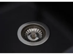 Respekta Einbauspüle Mineralite Boston mit Restebecken 100 cm x 50 cm Schwarz