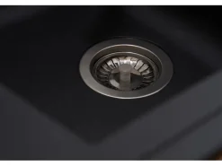 Respekta Einbauspüle Mineralite Boston 86 cm x 50 cm Schwarz