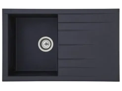 Respekta Einbauspüle Mineralite Houston 80 cm x 50 cm Schwarz