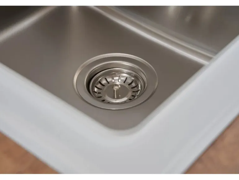 Respekta Glasspüle New York 86 cm x 50 cm Weiß