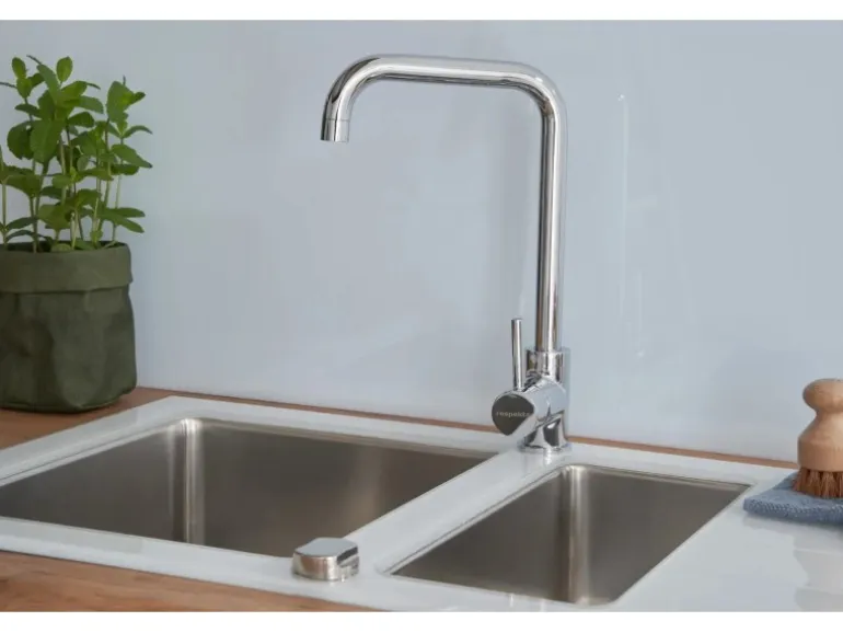 Respekta Glasspüle New York 100 cm x 50 cm Weiß