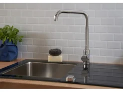 Respekta Glasspüle New York 86 cm x 50 cm Schwarz