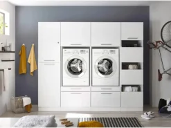 Respekta Hauswirtschaftsraum Set Clara 200 cm x 234,8 cm x 67,6 cm Weiß Matt