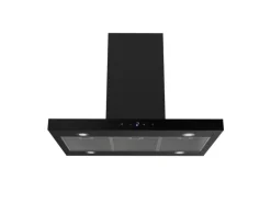 Respekta Inselhaube Cara mit Glasfront 65 cm x 89,5 cm x 60 cm Schwarz