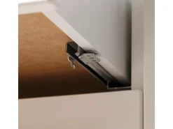 Respekta Inselküche Gabriel 320 cm mit Muldenlüfter Grau Hochglanz