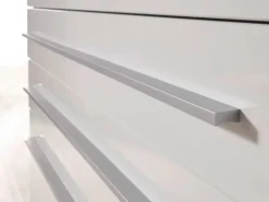 Respekta Inselküche Gabriel 290 cm Weiß Hochglanz