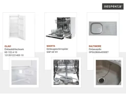 Respekta Inselküche Gabriel 290 cm Weiß Hochglanz