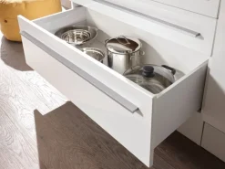 Respekta Inselküche Gabriel 290 cm Weiß Hochglanz