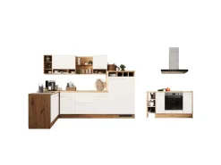 Respekta Inselküche Hilde 310 cm Weiß