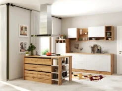 Respekta Inselküche Hilde 280 cm Weiß