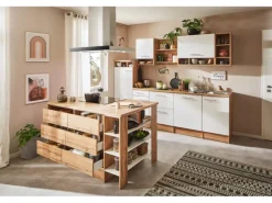 Respekta Inselküche Hilde 280 cm Weiß